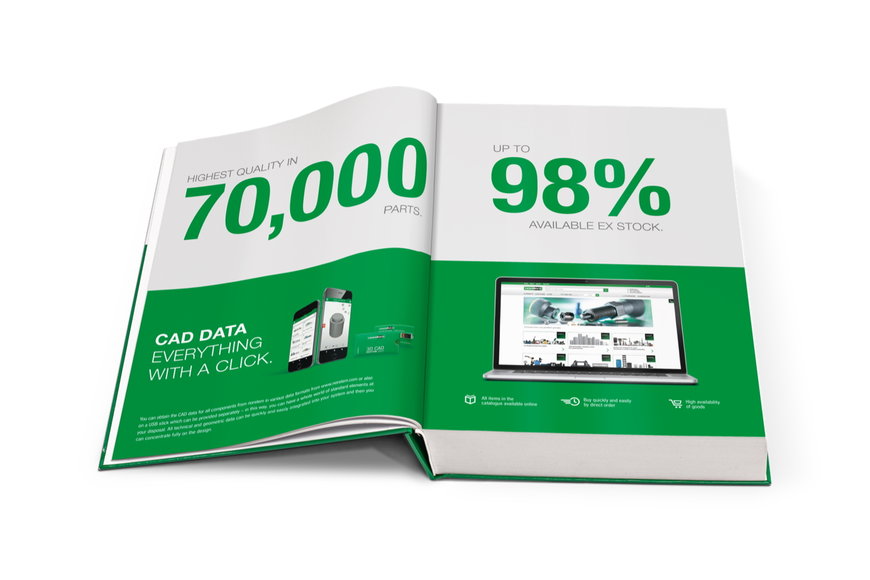 PIÙ GRANDE, PIÙ VERDE, PIÙ COMPLETO: l'edizione 2022 del catalogo THE BIG GREEN BOOK di norelem contiene oltre 70.000 componenti